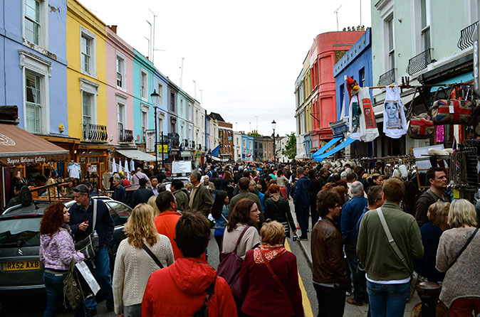 The antiques market at Portobello Road